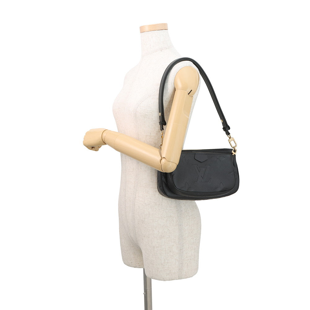 LOUIS VUITTON Multi Pochette Accessoires NoirM80399 Monogram Empreinte Leather