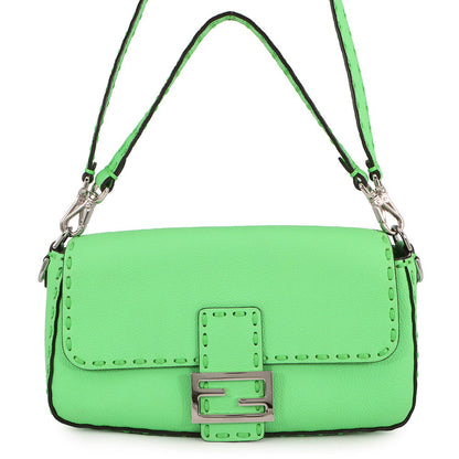 FENDI Selleria Mamma Bucket Green8BR600 Leather