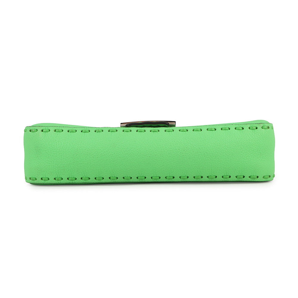 FENDI Selleria Mamma Bucket Green8BR600 Leather