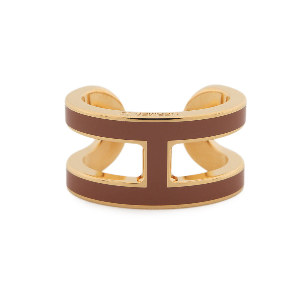 HERMES Pop Ash Ear Cuff New Gold Gold Plated Lacquer