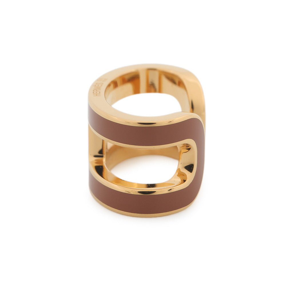 HERMES Pop Ash Ear Cuff New Gold Gold Plated Lacquer