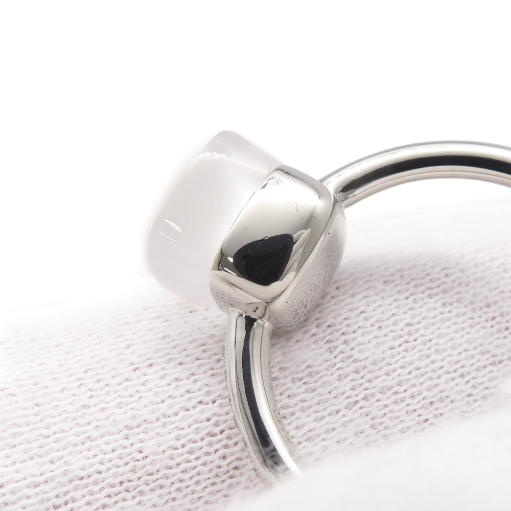 Pomellato Nude Petite Milky Quartz Diamond Ring Size 55/#15PAC2032_UW000_B0QLT 18K White Gold