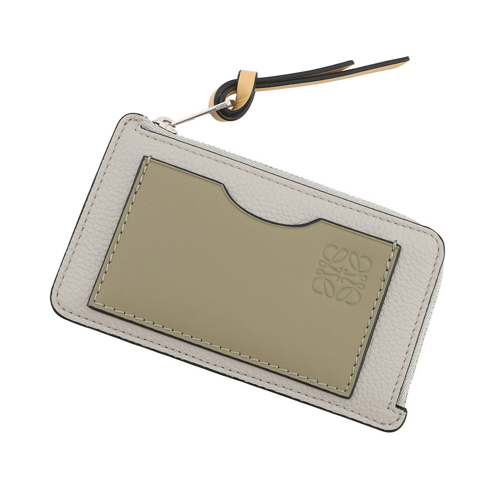 LOEWE Coin purse coin card holder Shell Gray/EucalyptusC660Z40X07 5666 Soft grain calf