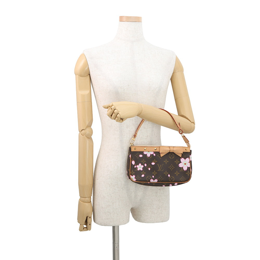 LOUIS VUITTON Pochette Accessoires BrownM92006 Monogram Cherry Blossom