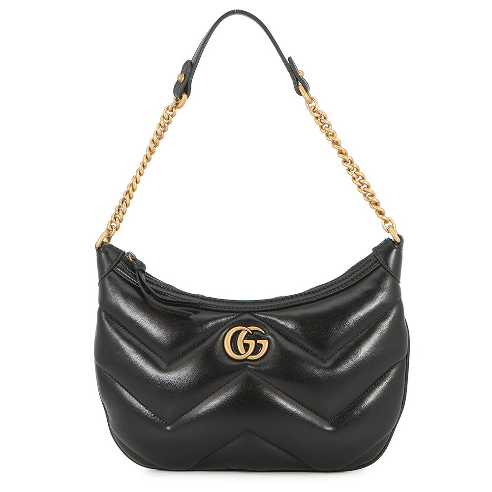 GUCCI GG Marmont ChainShoulder Bag Black777263 Leather Size Small