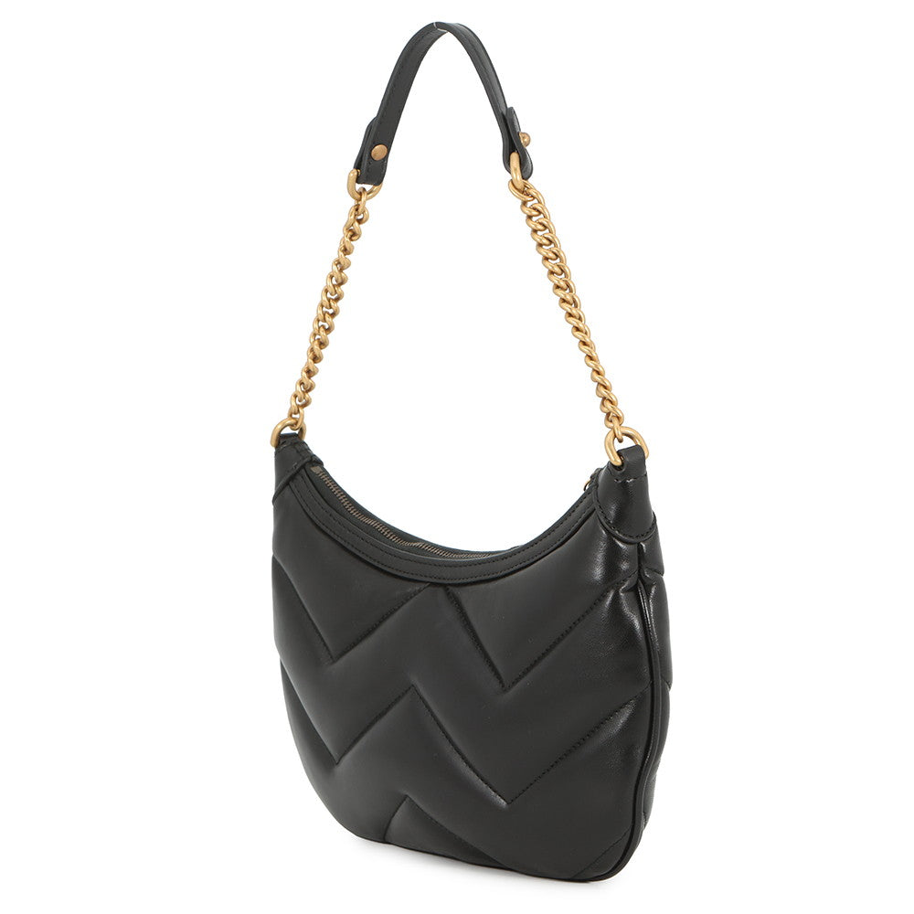 GUCCI GG Marmont ChainShoulder Bag Black777263 Leather Size Small
