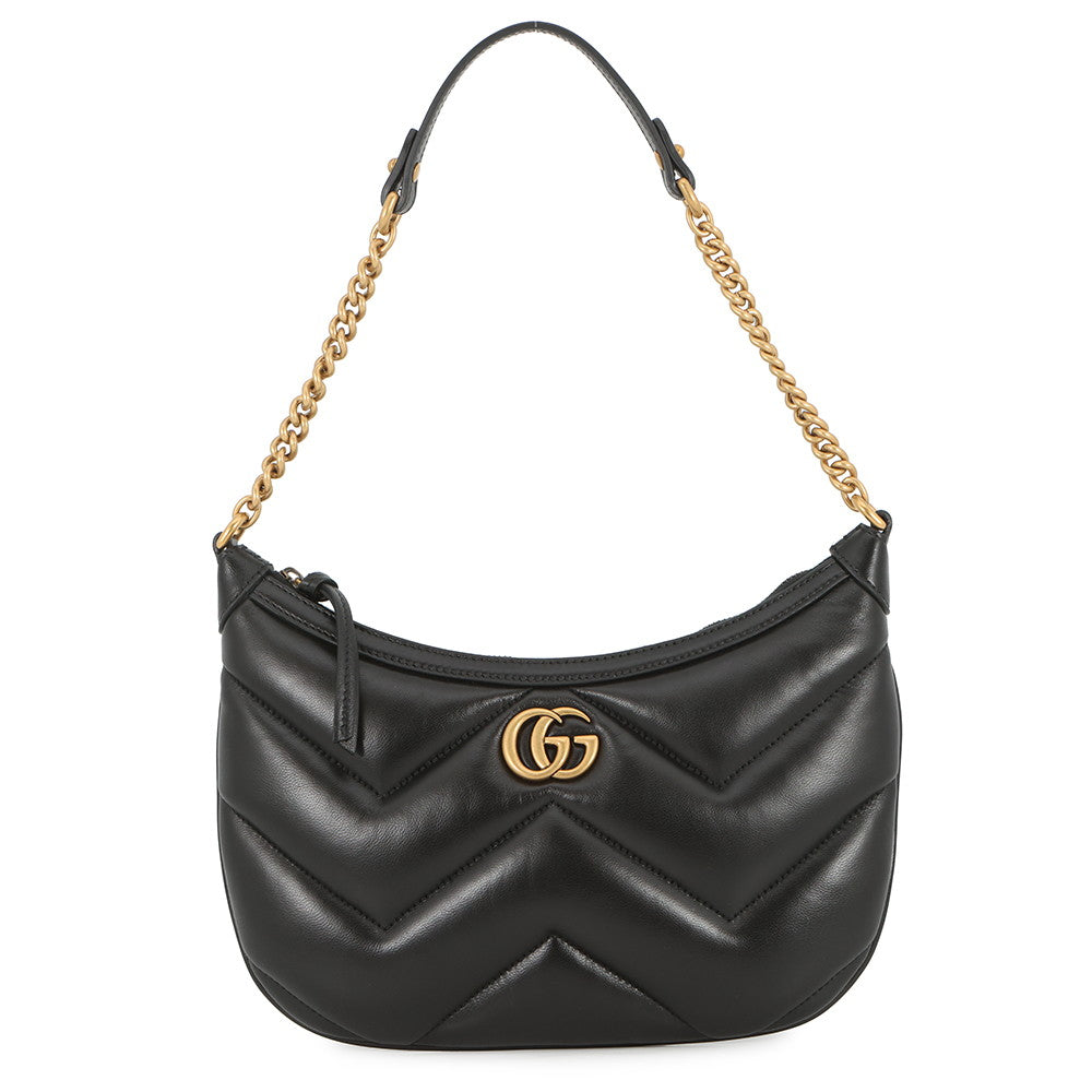 GUCCI GG Marmont ChainShoulder Bag Black777263 Leather Size Small