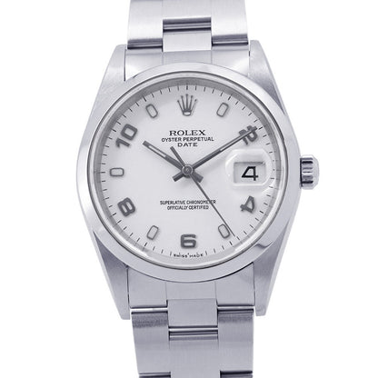 ROLEX Oyster Perpetual Date W34mm Stainless Steel White Dial15200