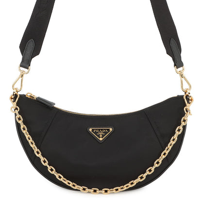 PRADA Re-Nylon Demi-Lune Shoulder Bag Black1BH222_R064_F0002_V_NOO Nylon