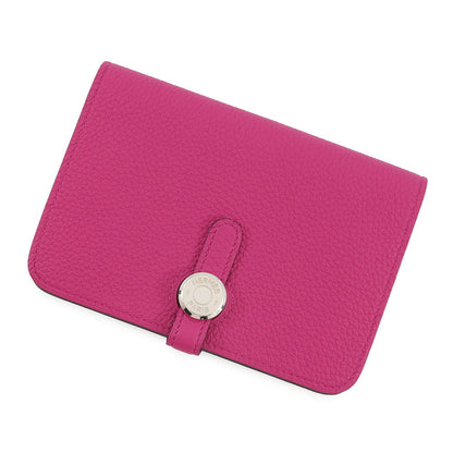 HERMES Dogon compact Rose Purple Togo Leather