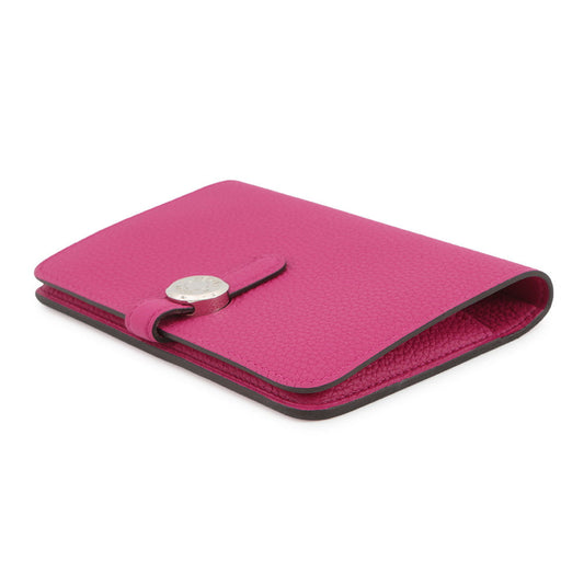 HERMES Dogon compact Rose Purple Togo Leather
