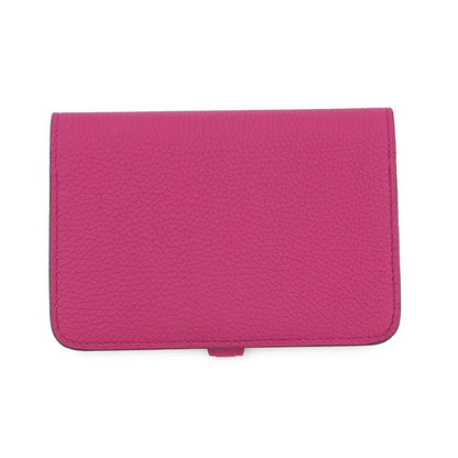 HERMES Dogon compact Rose Purple Togo Leather