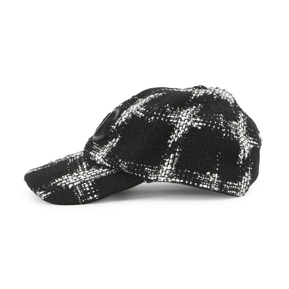 CHANEL CC Logo Tweed Cap Size M Black/WhiteAA7108 Cotton39% Wool39% Acryl18% Polyester2% Viscose2%