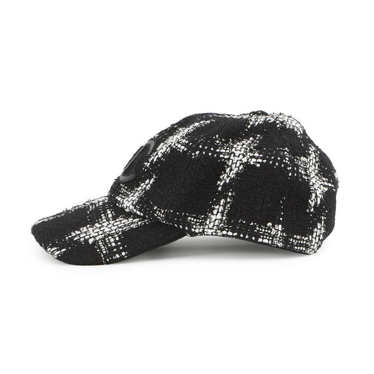 CHANEL CC Logo Tweed Cap Size M Black/WhiteAA7108 Cotton39% Wool39% Acryl18% Polyester2% Viscose2%