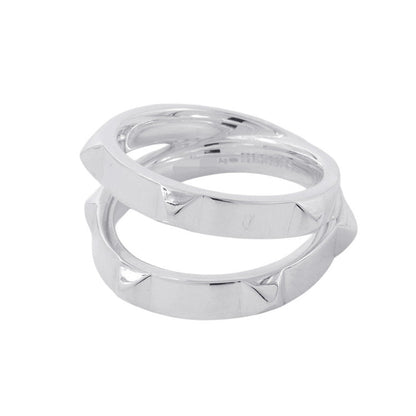 HERMES Clou de H Double Round Ring Size 56/#16 SV925