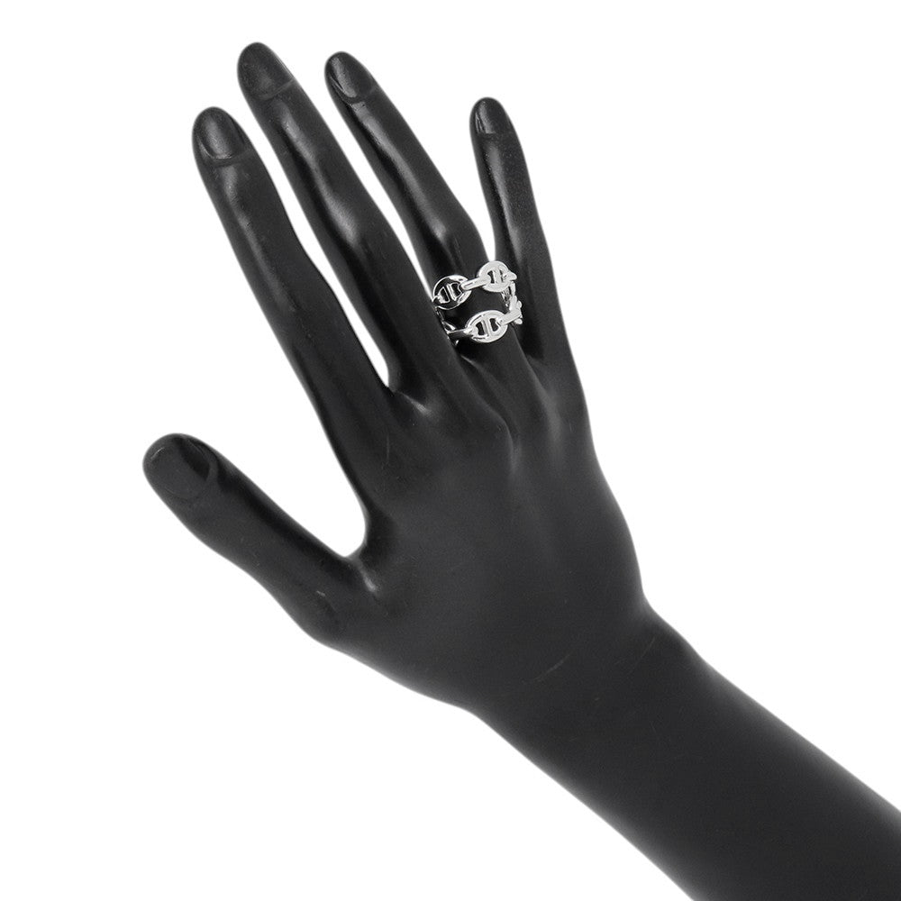 HERMES Chaine d'Ancre Double Row Ring Size 51/#11H122608B 00046 SV925