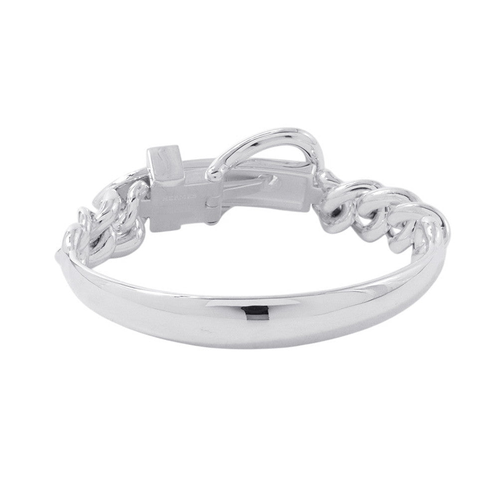 HERMES BoucleSellier Inflexible Bracelet Size GM/15 SV925