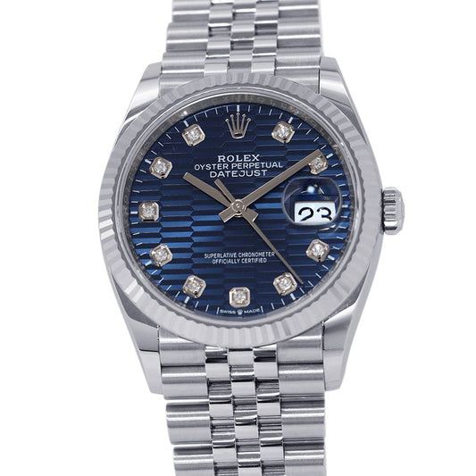ROLEX Datejust W36mm Stainless Steel Blue fluted Dial126234G