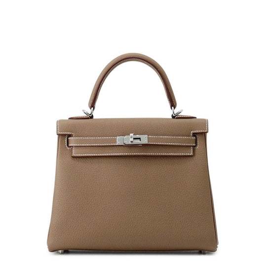 HERMES Kelly Retourne Etoupe Togo Leather Size 25