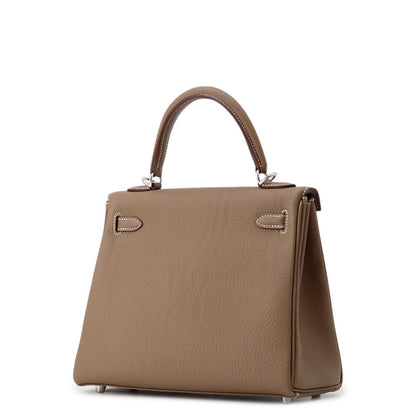 HERMES Kelly Retourne Etoupe Togo Leather Size 25