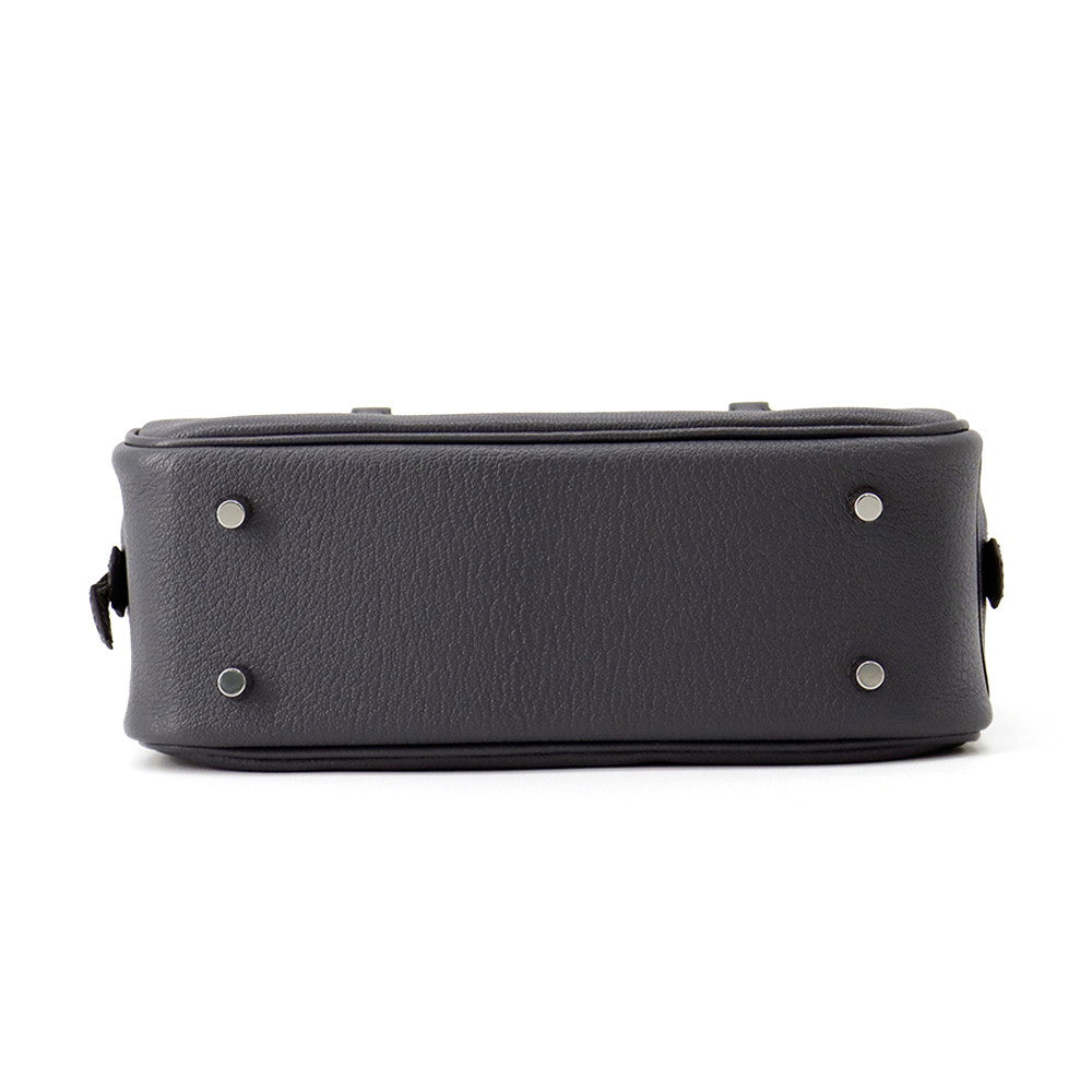 HERMES Plume Ardoise Chevre Myzore Goatskin Size Mini