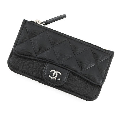 CHANEL Matelasse Classic Zip Card Case BlackAP2570-B15532-C3906 Caviar Leather
