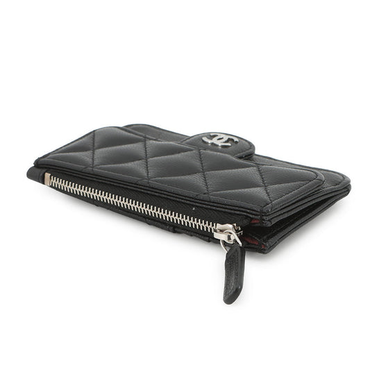 CHANEL Matelasse Classic Zip Card Case BlackAP2570-B15532-C3906 Caviar Leather