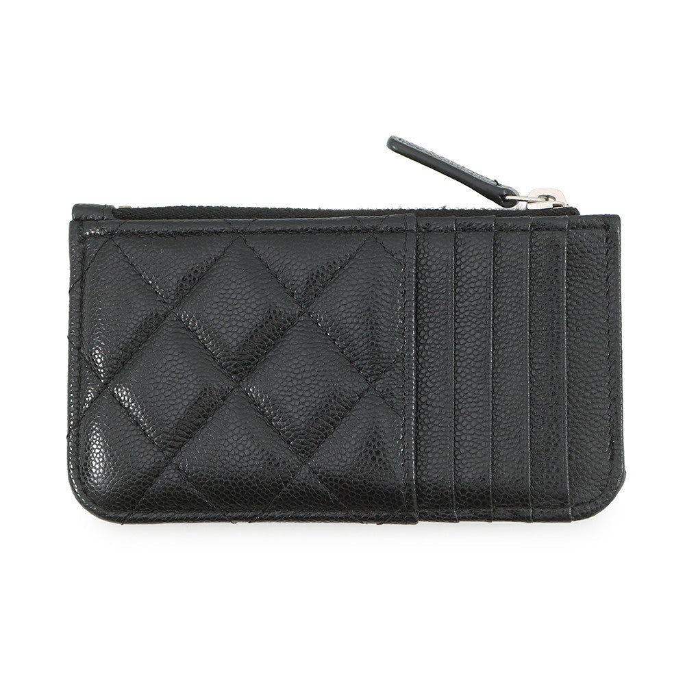 CHANEL Matelasse Classic Zip Card Case BlackAP2570-B15532-C3906 Caviar Leather