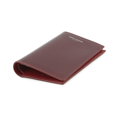 SAINT LAURENT PARIS Credit Card Wallet Bordeaux668726AAEJ16947 Patent Leather