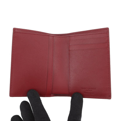 SAINT LAURENT PARIS Credit Card Wallet Bordeaux668726AAEJ16947 Patent Leather