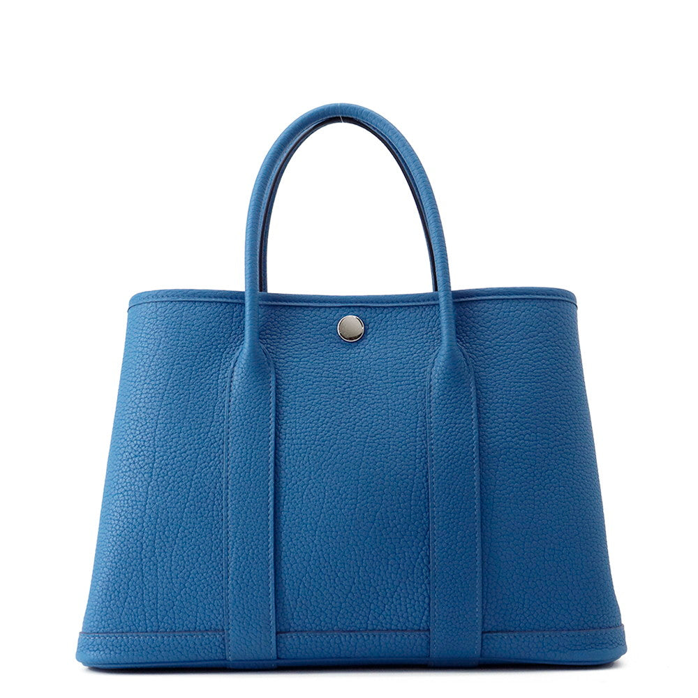 HERMES Garden Party Blue Wooturmail Negonda Leather Size TPM