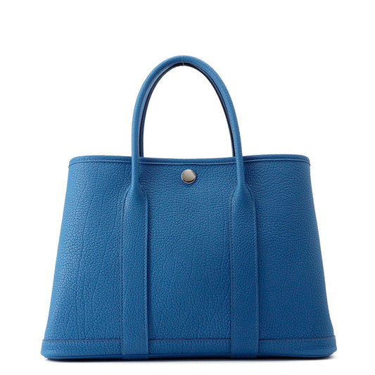 HERMES Garden Party Blue Wooturmail Negonda Leather Size TPM