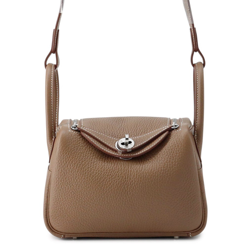 HERMES Lindy Etoupe Taurillon Clemence Size Mini