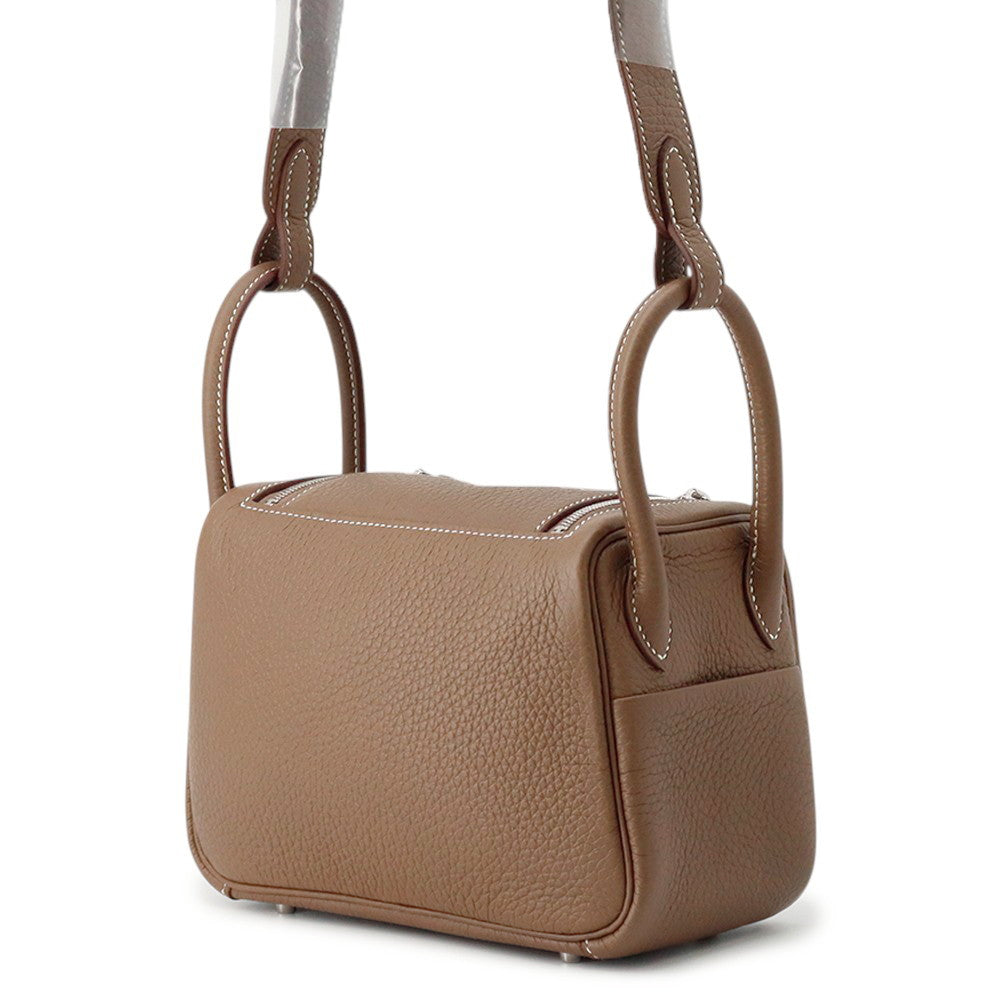 HERMES Lindy Etoupe Taurillon Clemence Size Mini
