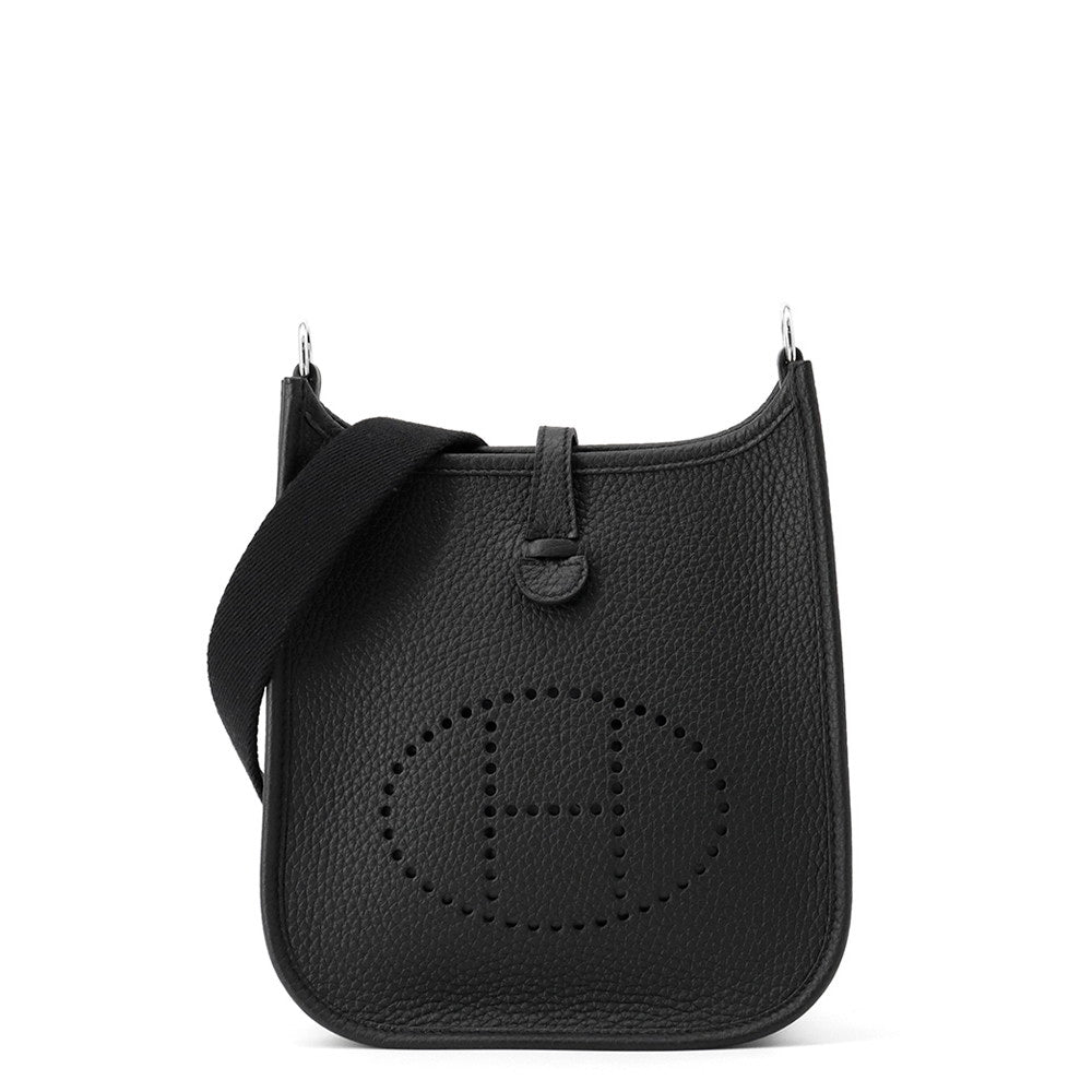 HERMES Evelyne Long Black Taurillon Clemence Size TPM