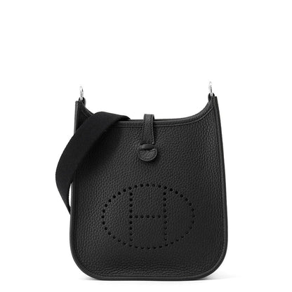 HERMES Evelyne Long Black Taurillon Clemence Size TPM