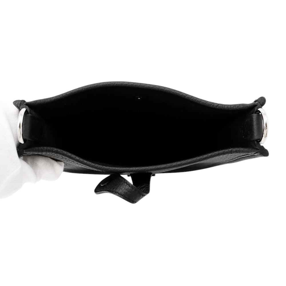HERMES Evelyne Long Black Taurillon Clemence Size TPM