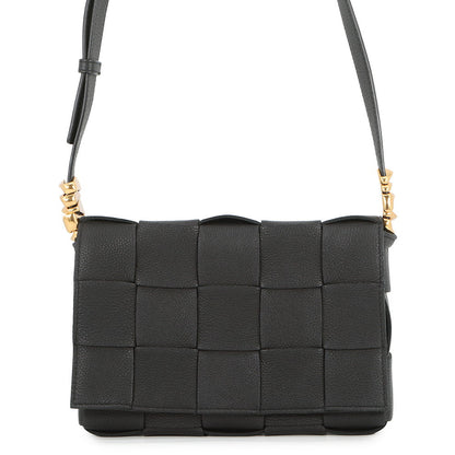 Bottega Veneta Maxi INTRECCIATO Cassette Shoulder Bag Black666870V17H18425 Leather