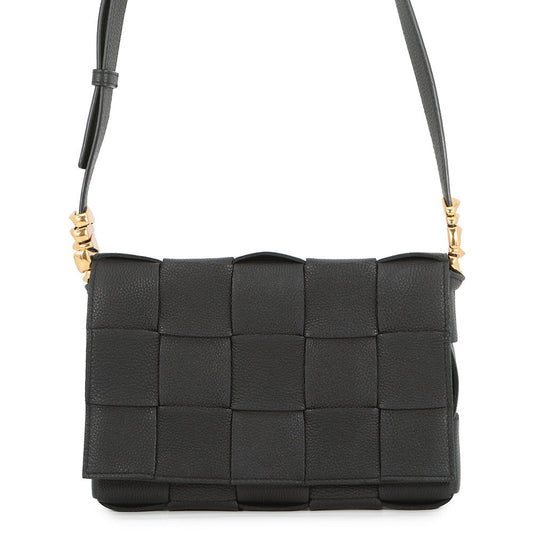 Bottega Veneta Maxi INTRECCIATO Cassette Shoulder Bag Black666870V17H18425 Leather