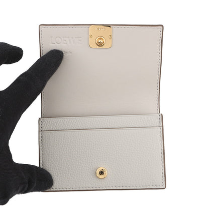 LOEWE Anagram Business Card Holder light ghostC821M97X08 Pebble Grain Calf Leather