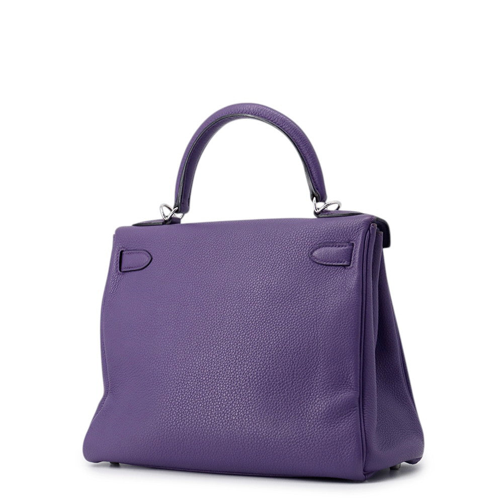 HERMES Kelly Retourne Iris Togo Leather Size 28