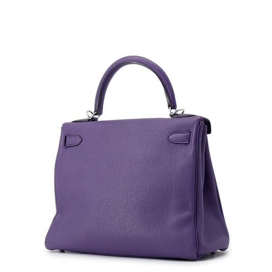 HERMES Kelly Retourne Iris Togo Leather Size 28