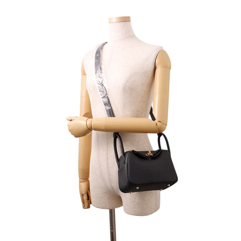 HERMES Lindy Caban Taurillon Clemence Size Mini
