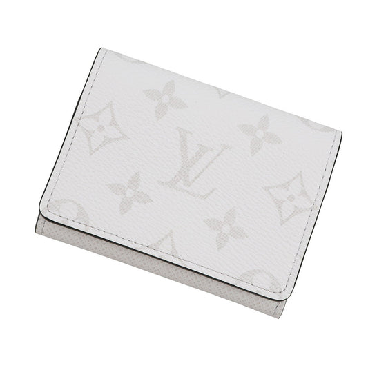 LOUIS VUITTON Card Case Buisiness Card Holder Optic WhiteM14130 Monogram/Taigarama