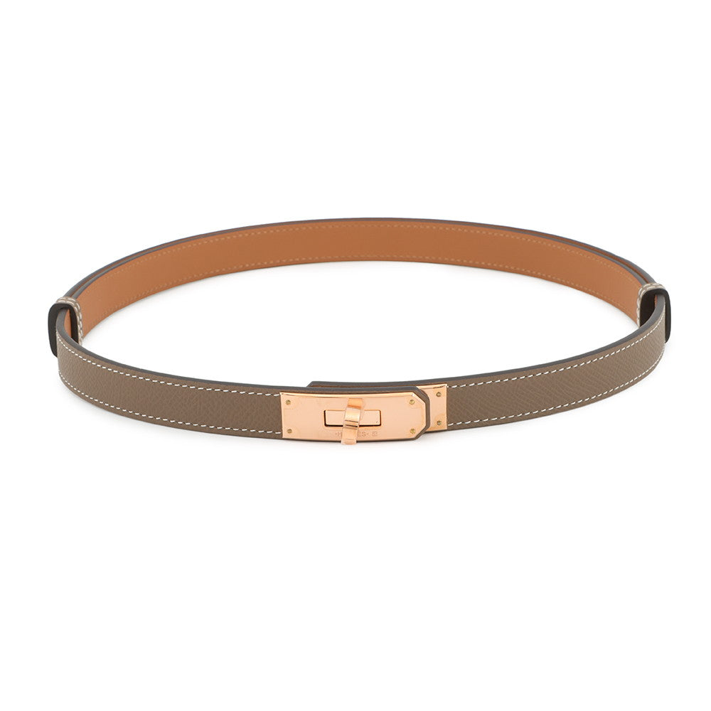 HERMES Kelly belt Etoupe Epsom
