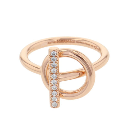 HERMES Echappee Ring Size PM/49/#9 18K Pink Gold