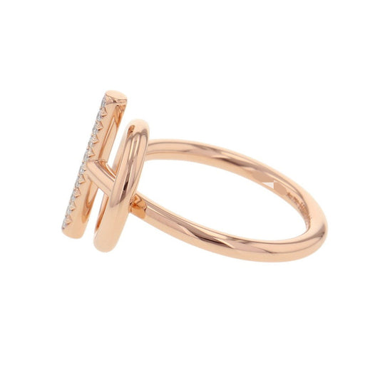 HERMES Echappee Ring Size PM/49/#9 18K Pink Gold
