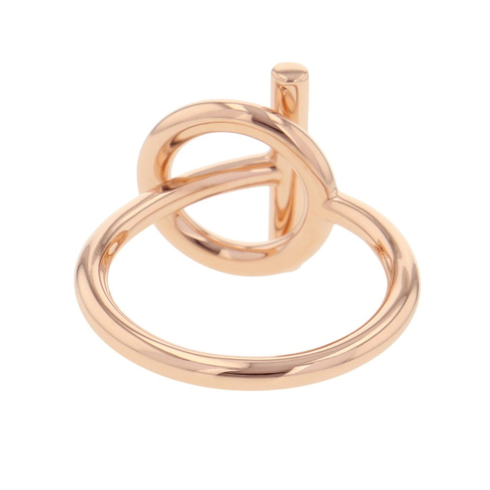 HERMES Echappee Ring Size PM/49/#9 18K Pink Gold