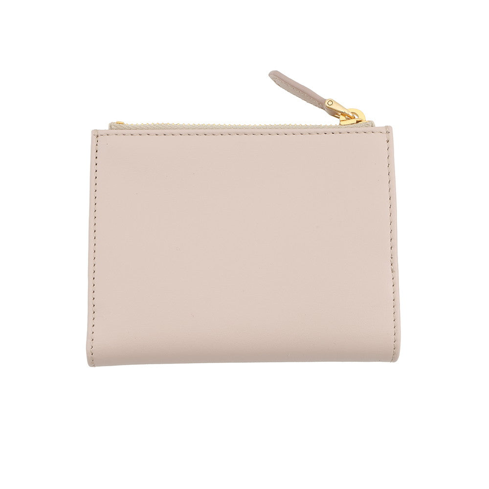 PRADA Triangle Logo Compact Wallet Jasmin Flower1ML050 Leather