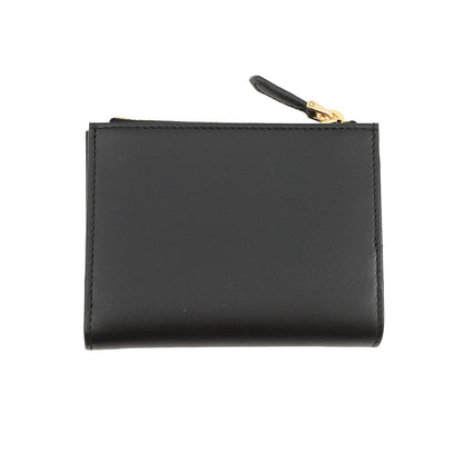 PRADA Triangle Logo Compact Wallet Black1ML050 Leather